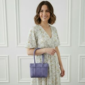 Purple Plastic Woven Bag